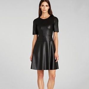BCBGMAXAZRIA Darra Faux Leather A-Line Dress